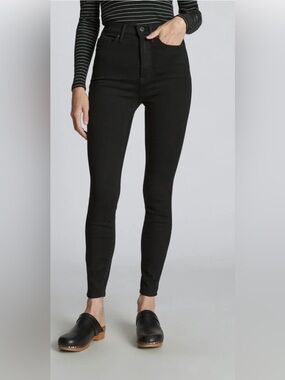 NWT Everlane The Way-High Skinny Jeans Black Size 29 High Rise Stretch Denim